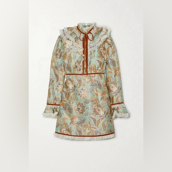 NWT Zimmermann Ladybeetle Ruffle Collar Mini Dress - Picture 3 of 9